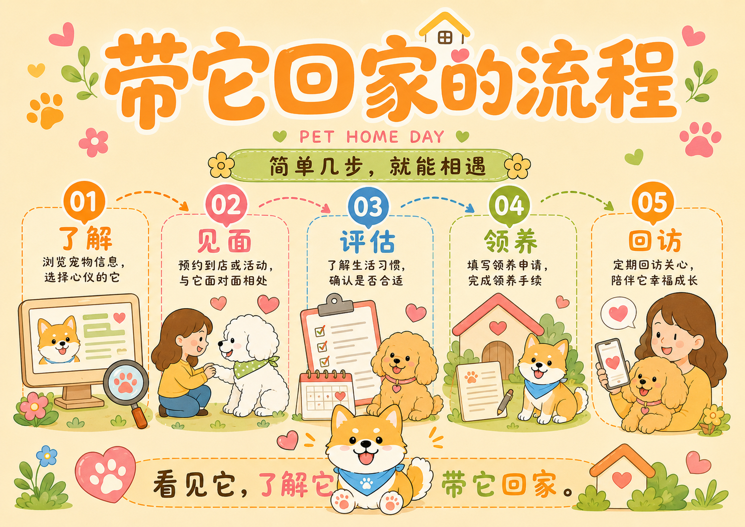 带它回家的流程