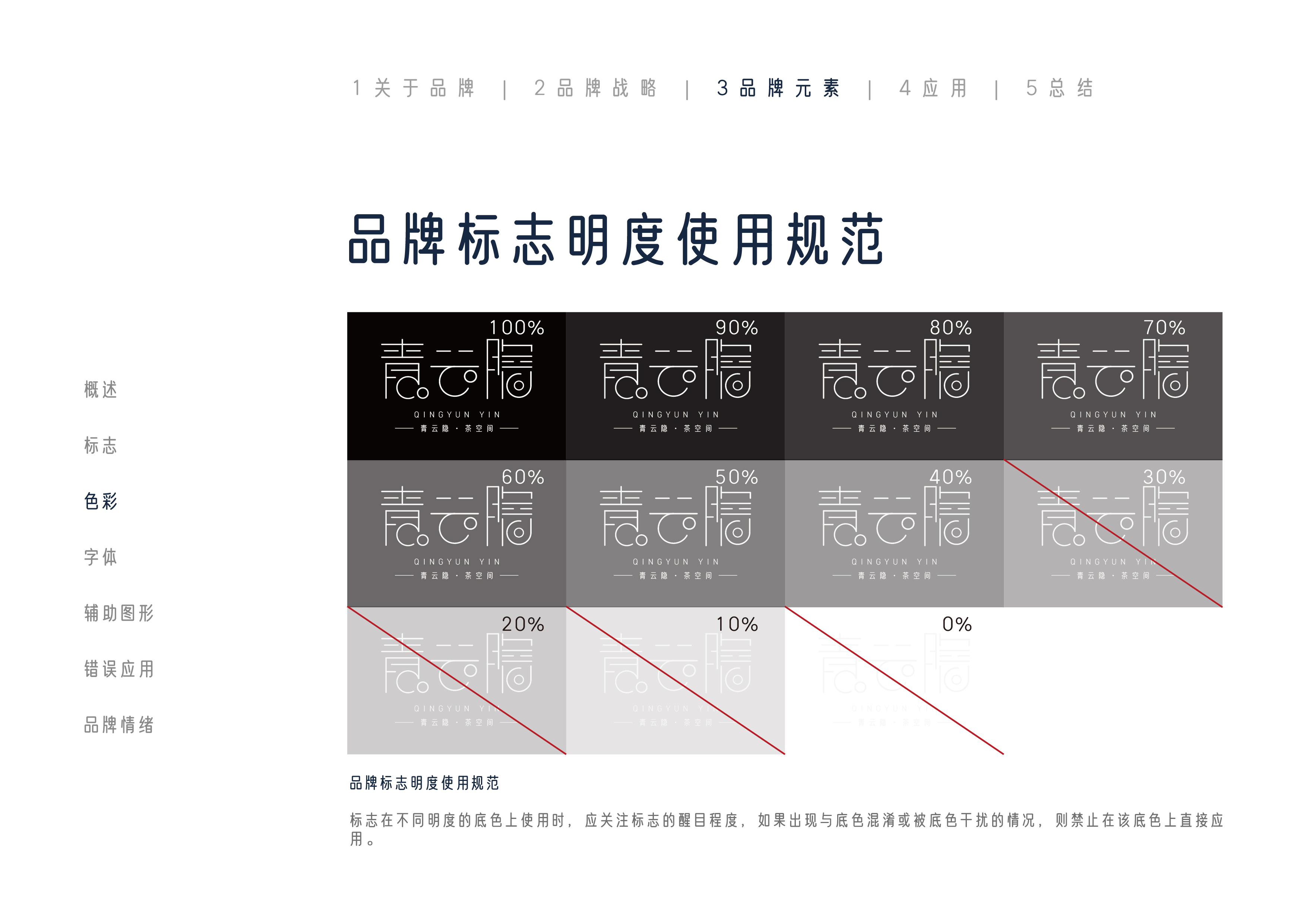 青云隐中文标准字网格制图