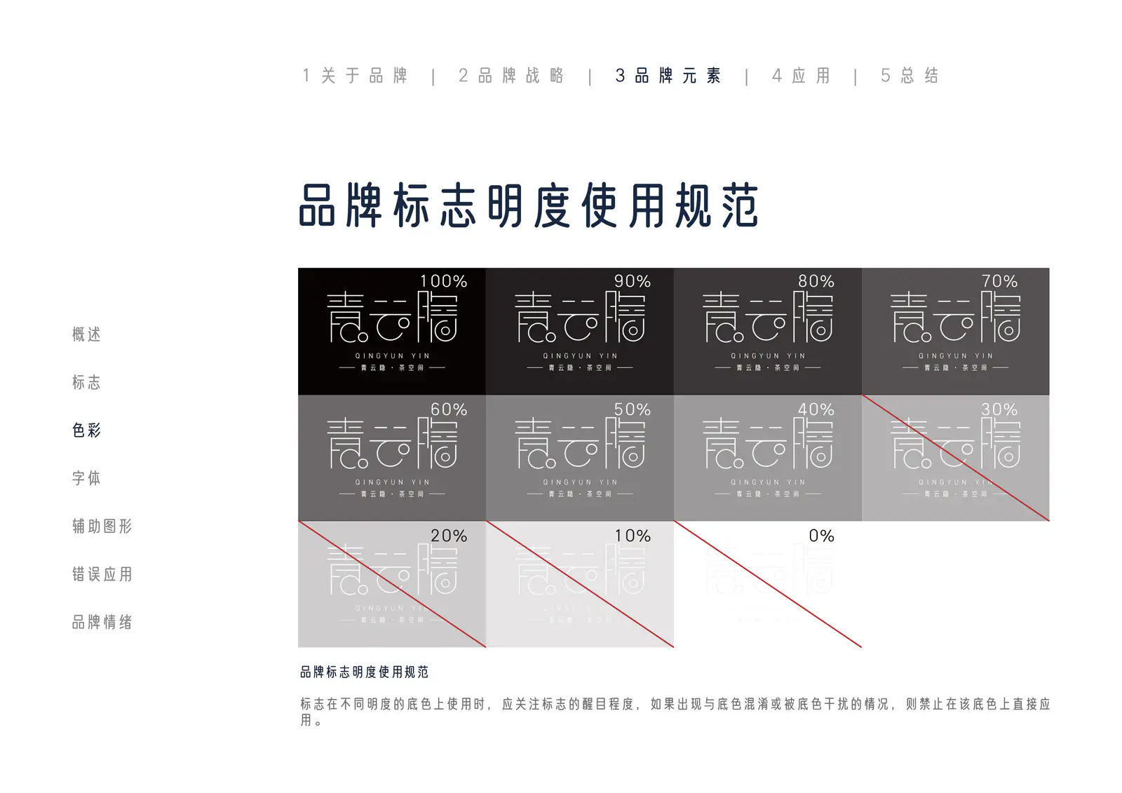 青云隐中文标准字网格制图